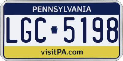 PA license plate LGC5198