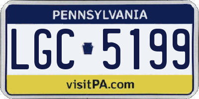 PA license plate LGC5199