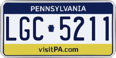 PA license plate LGC5211