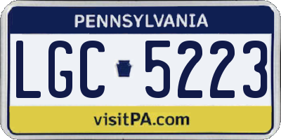 PA license plate LGC5223