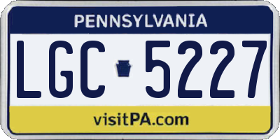 PA license plate LGC5227