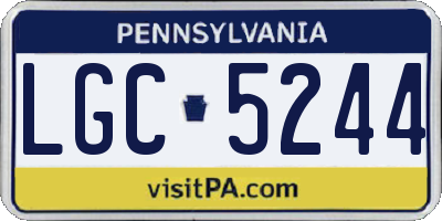 PA license plate LGC5244