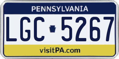 PA license plate LGC5267