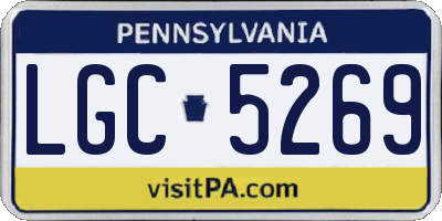 PA license plate LGC5269