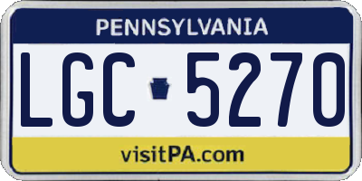 PA license plate LGC5270