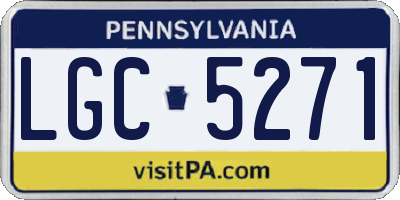PA license plate LGC5271
