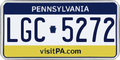 PA license plate LGC5272