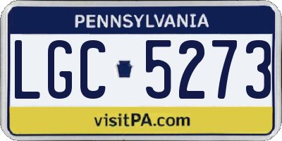PA license plate LGC5273