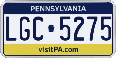 PA license plate LGC5275