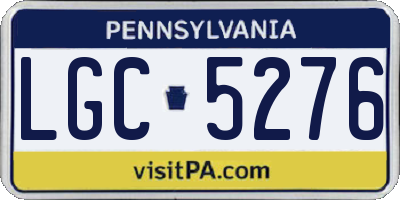 PA license plate LGC5276