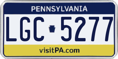 PA license plate LGC5277