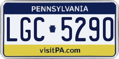 PA license plate LGC5290