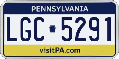 PA license plate LGC5291