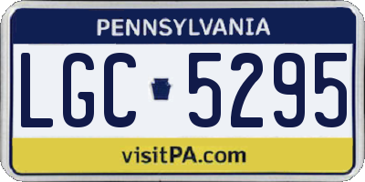 PA license plate LGC5295