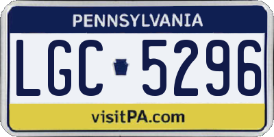 PA license plate LGC5296