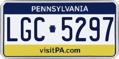 PA license plate LGC5297