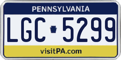 PA license plate LGC5299