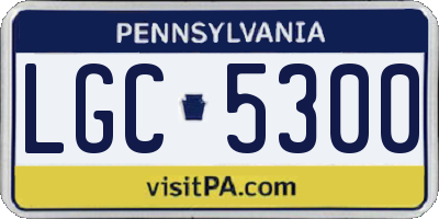 PA license plate LGC5300