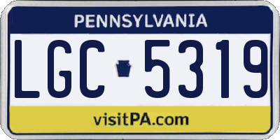 PA license plate LGC5319