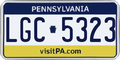 PA license plate LGC5323