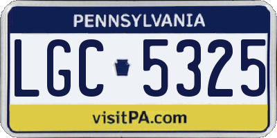 PA license plate LGC5325