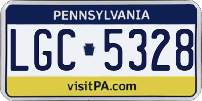 PA license plate LGC5328