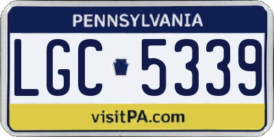 PA license plate LGC5339