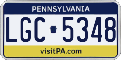 PA license plate LGC5348