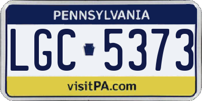 PA license plate LGC5373
