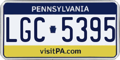 PA license plate LGC5395