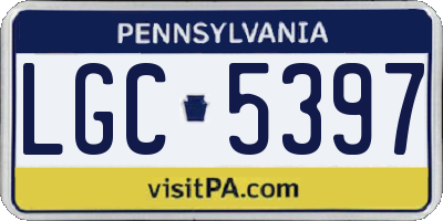 PA license plate LGC5397