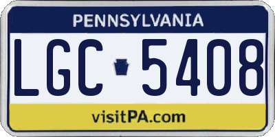 PA license plate LGC5408