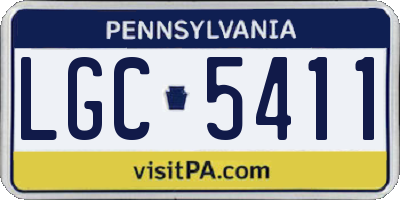 PA license plate LGC5411