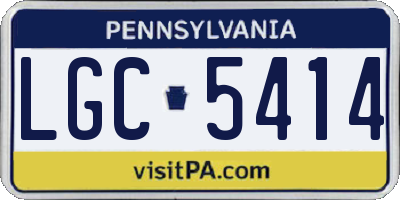 PA license plate LGC5414