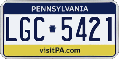 PA license plate LGC5421