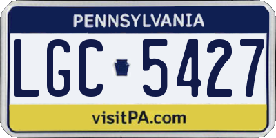 PA license plate LGC5427