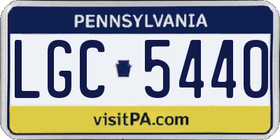 PA license plate LGC5440