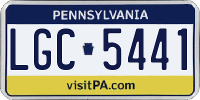 PA license plate LGC5441