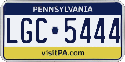 PA license plate LGC5444