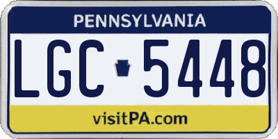 PA license plate LGC5448