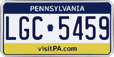 PA license plate LGC5459