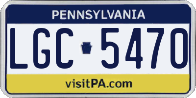 PA license plate LGC5470