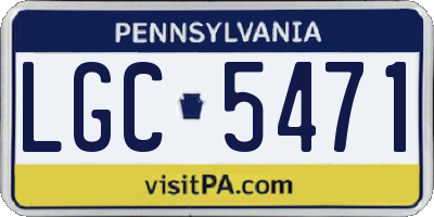 PA license plate LGC5471