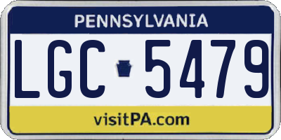 PA license plate LGC5479