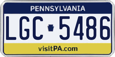 PA license plate LGC5486