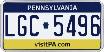 PA license plate LGC5496