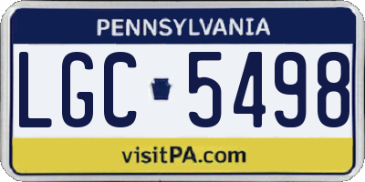 PA license plate LGC5498
