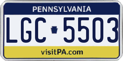 PA license plate LGC5503