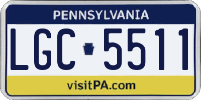PA license plate LGC5511