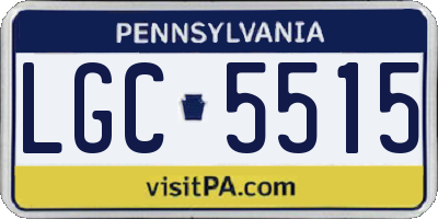 PA license plate LGC5515